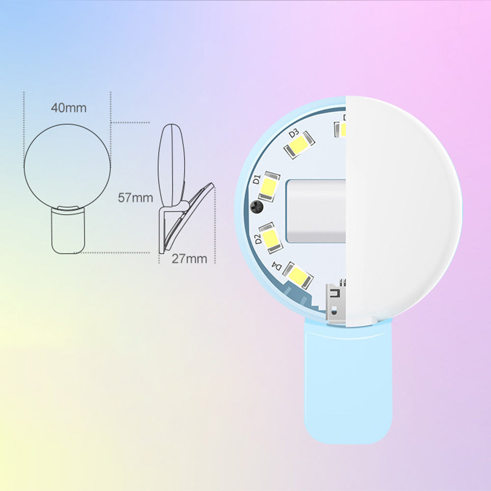 Mini Fill Light For Beauty Selfie Round Live Clip External LEDmini Small Q Mobile Phone Selfie Fill Light