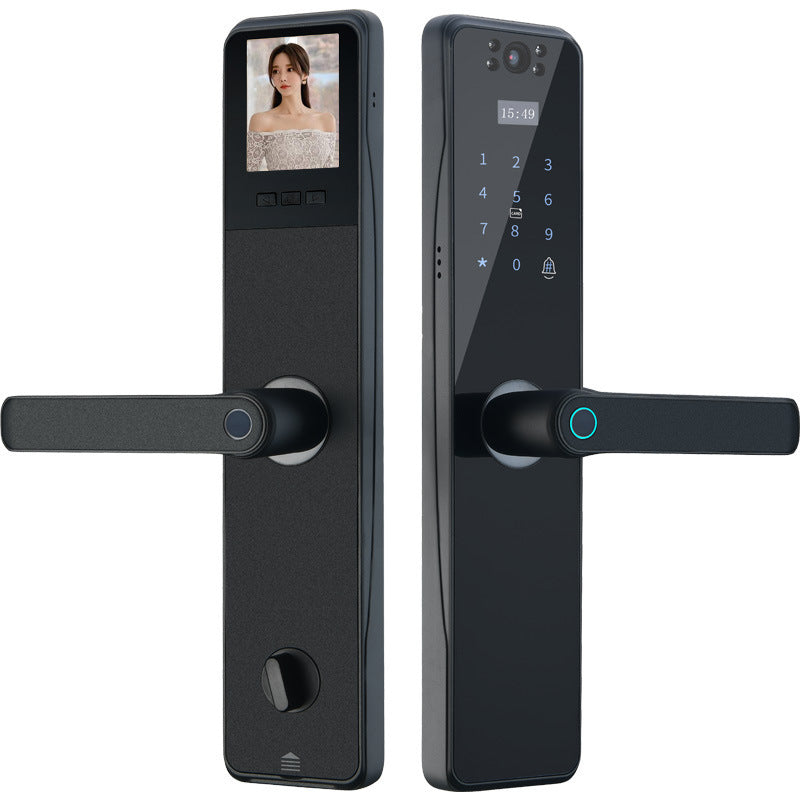 Surveillance Camera Fingerprint Lock Graffiti  Home Password Lock Mobile Phone Video Anti-theft Door Electronic Lock