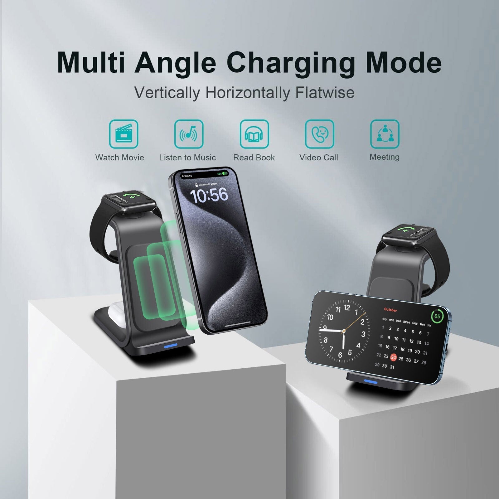 Three In One Wireless Charger Bracket Base
