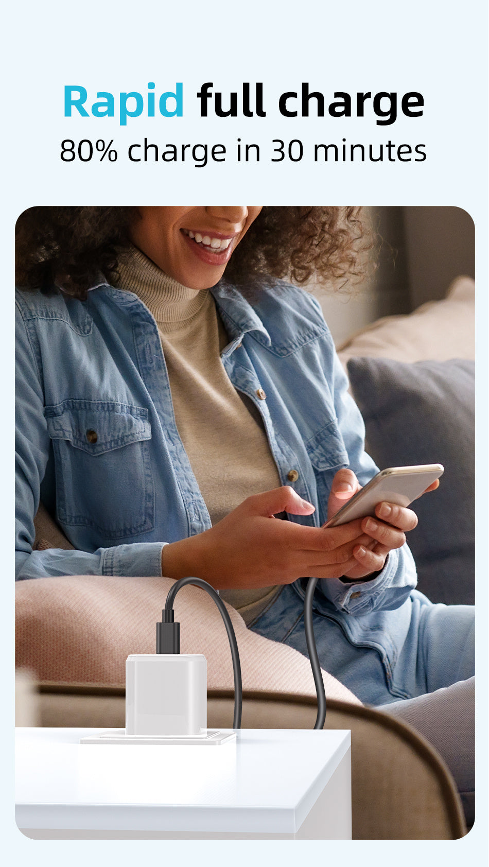 AWEI Type-C To Type-C Fast Charging Cable 1M