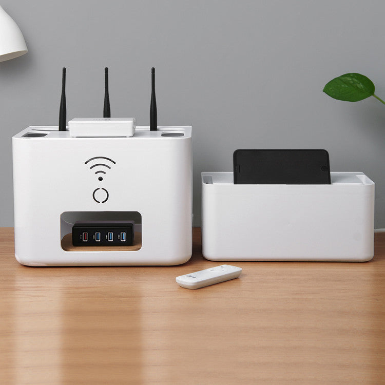 Simple Wall-mounted Desktop Router Storage Box